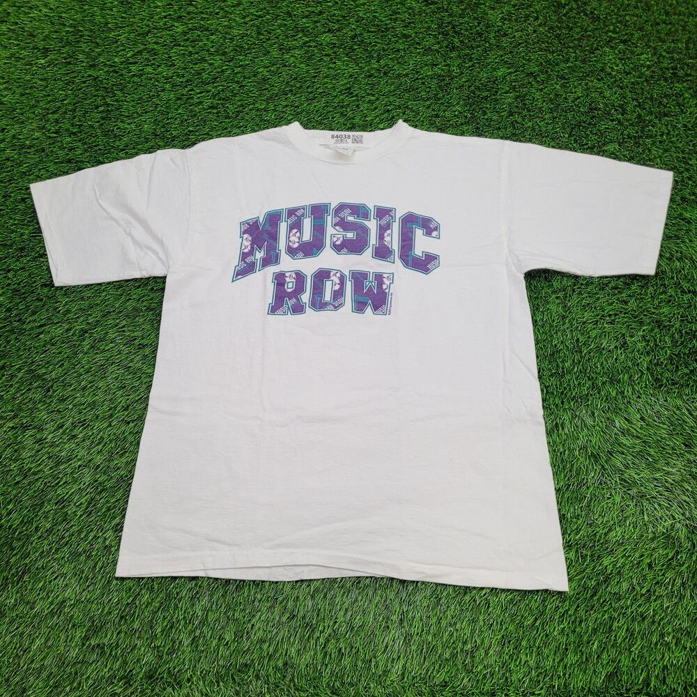 Vintage 1992 Music-Row Nashville Shirt L/XL 23x28 Crop USA